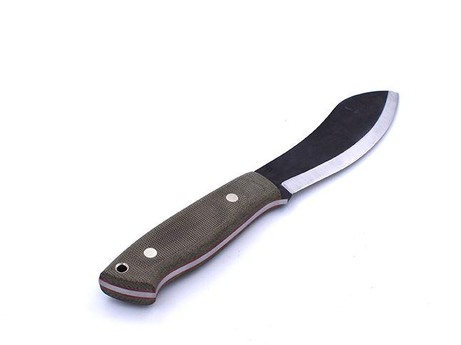 Cuchillo de caza Brisa Nessmuk 125 micarta verde y funda de piel ...