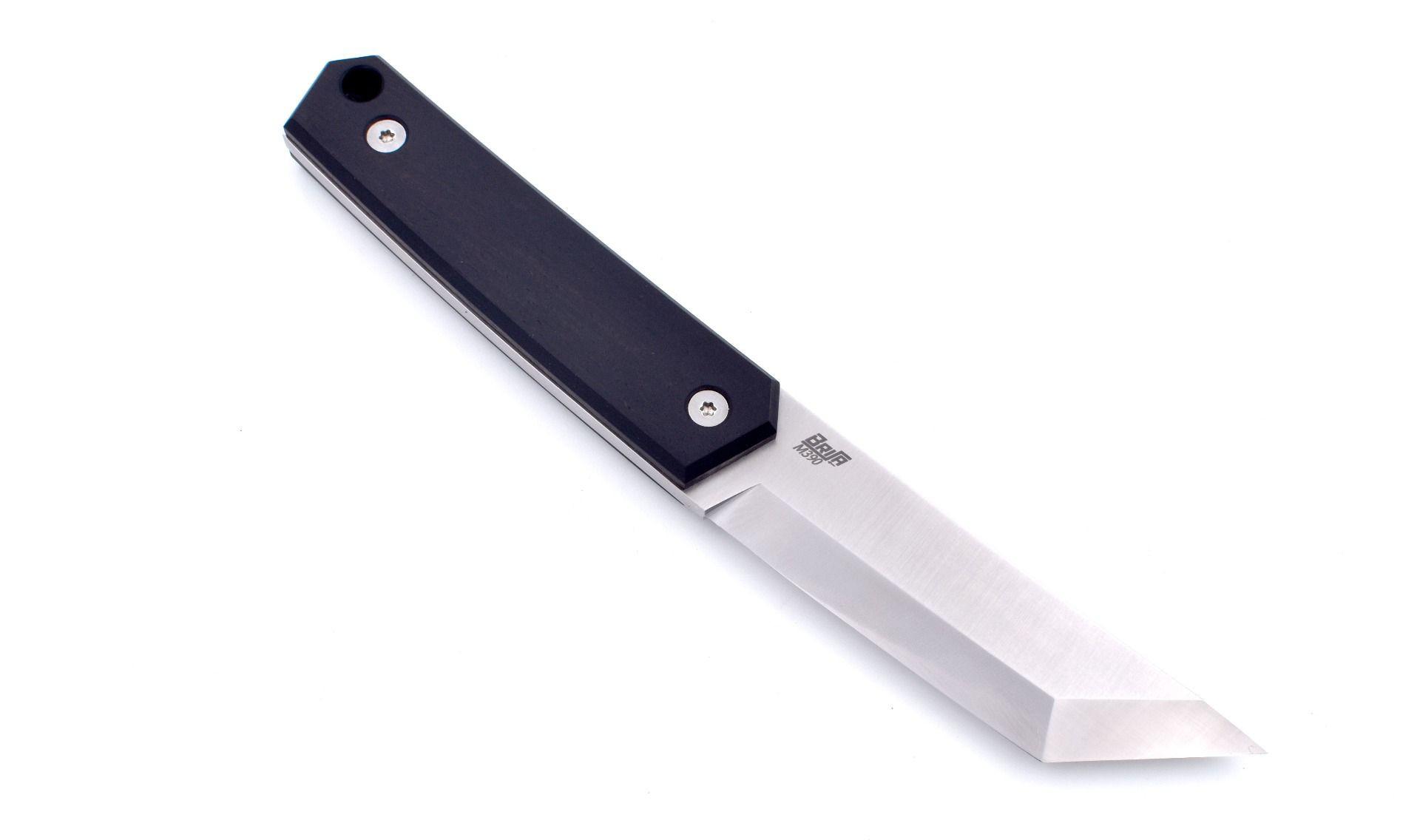 Coltello Brisa Kwaiken 90 M390 Ebano con fodero marrone