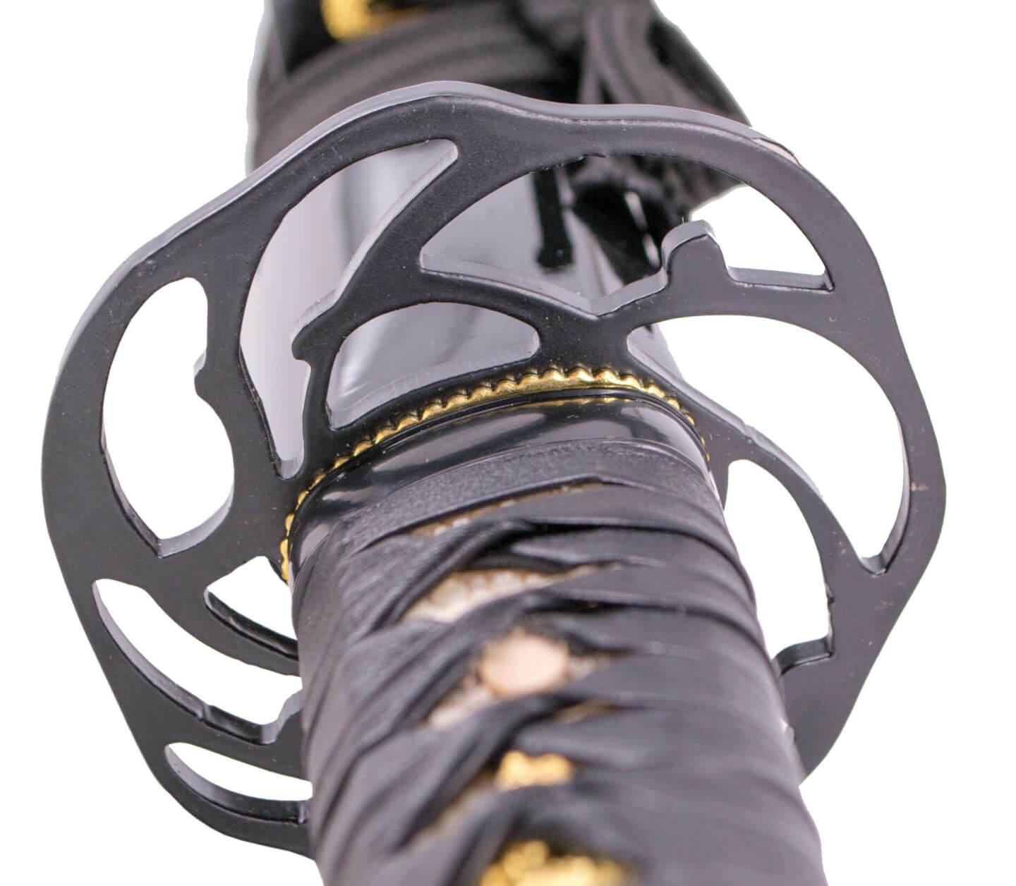 Katana funcional negra con vaina y estuche