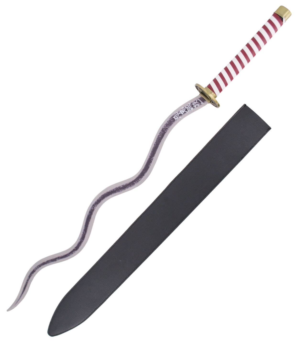 Katana Demon Slayer usada por Obanai Iguro con hoja satinada