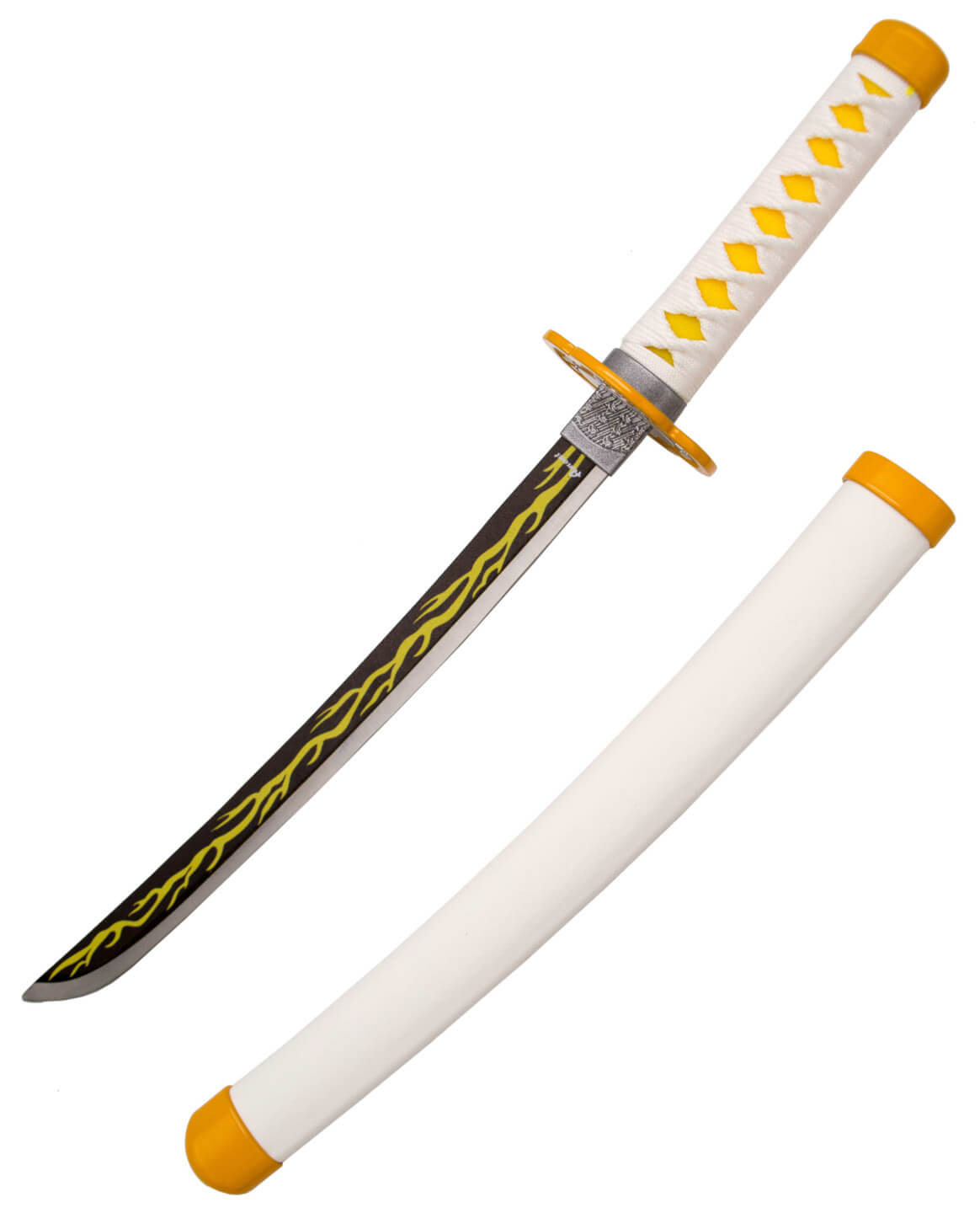 Mini Katana Agatsuma Zenitsu de la serie Demon Slayer con hoja de 24 cm