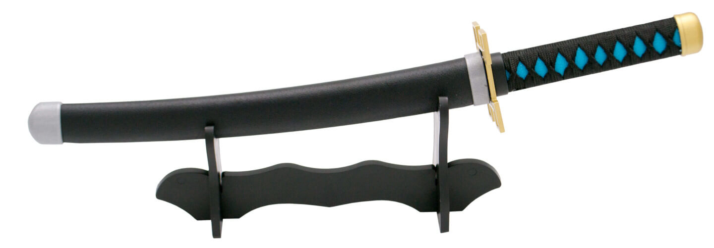 Mini Katana preto e azul de Tokitou Muichirou