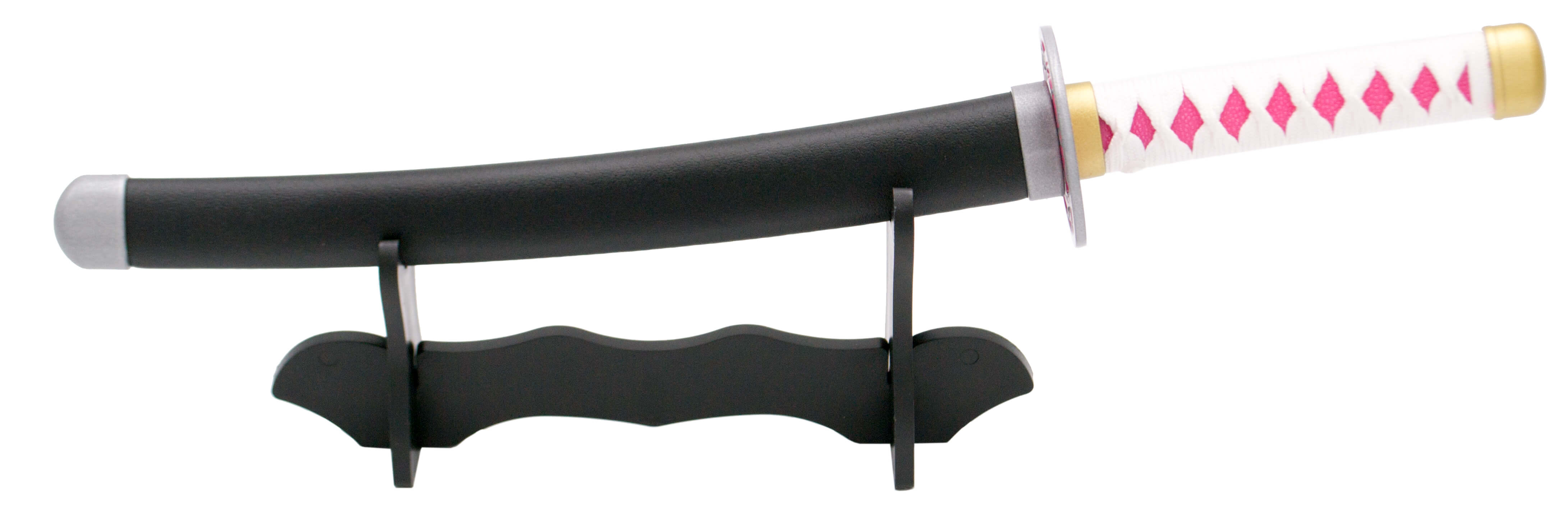 Mini Katana blanca, negra y rosa de Kanao Tsuyuri