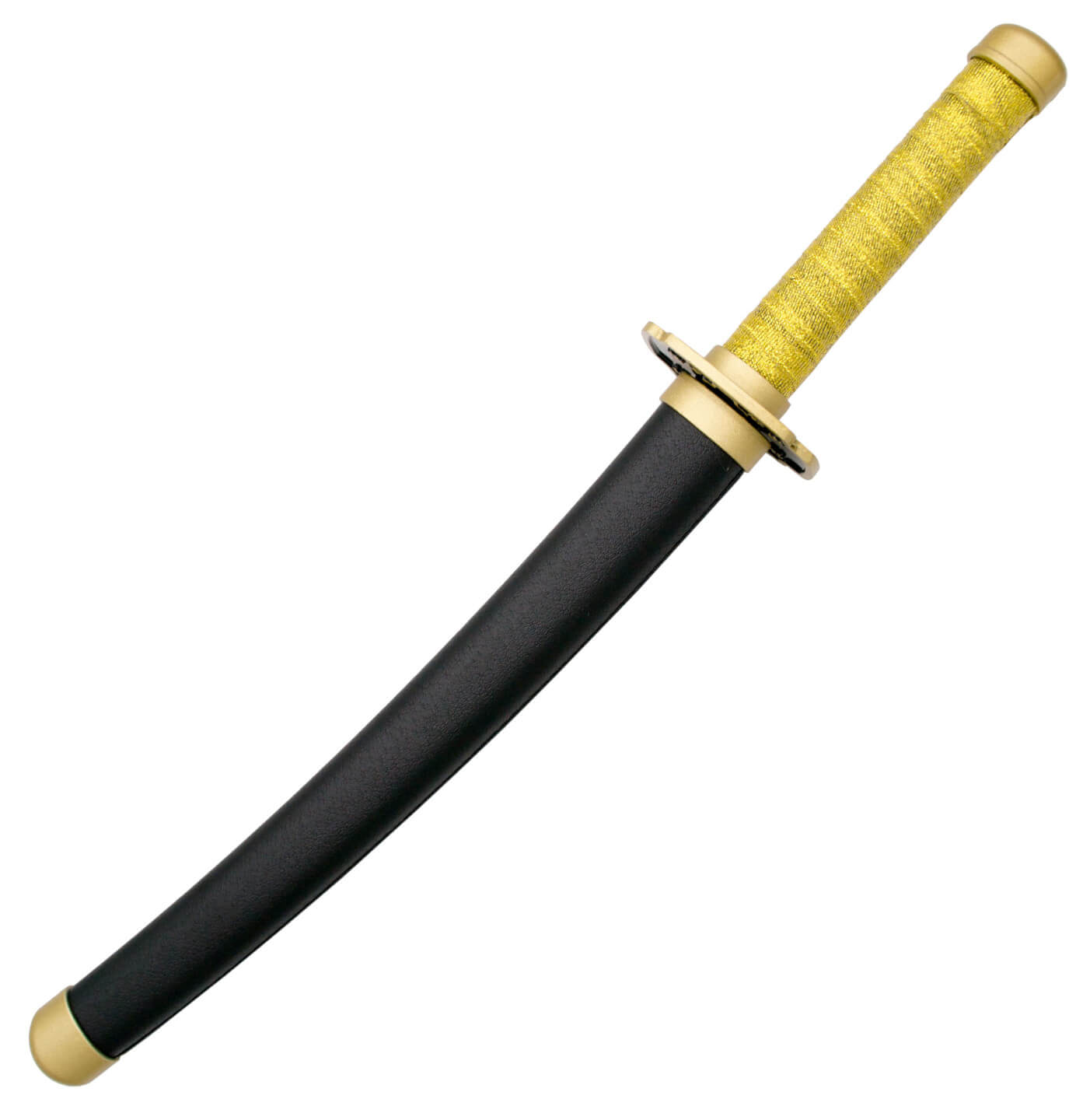 Mini katana Yoriichi Tsugikuni preto, vermelho e dourado