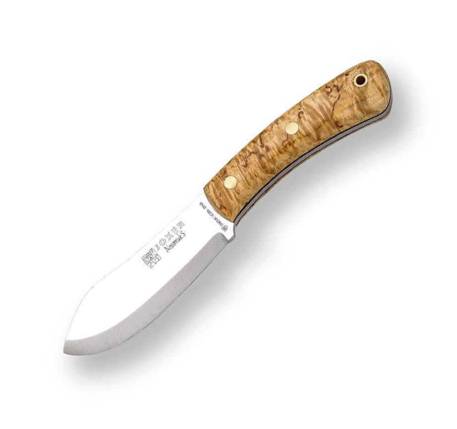 Cuchillo bushcraft Joker Nessmuk S con mango de madera de abedul ...