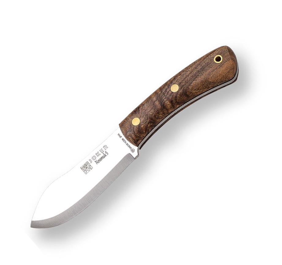 Cuchillo bushcraft Joker Nessmuk S con mango de madera de nogal c...