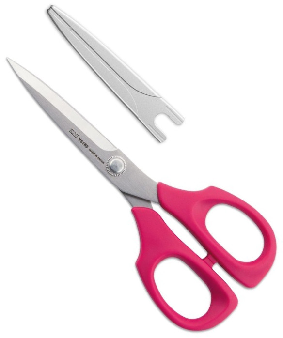 Tijeras de costura rosa Kai V5165P de 165 mm con hoja de acero in...