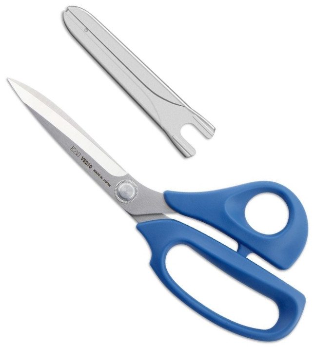 Tijeras de costura Kai de 21 cm con mango azul V5210B