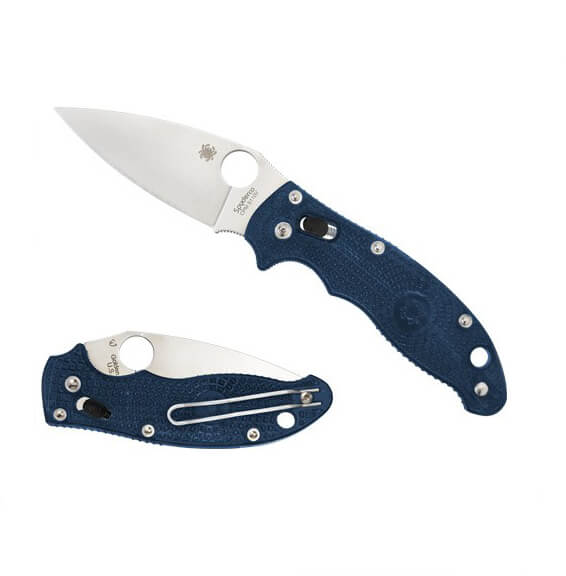 Navaja MANIX 2 con mango de fibra de vidrio azul y hoja de CPM S110V con filo liso