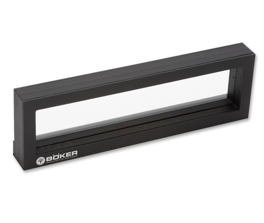 Navaja de colección Boker Tirpitz-Damast Wood con hoja de damasco y mango de madera de nogal