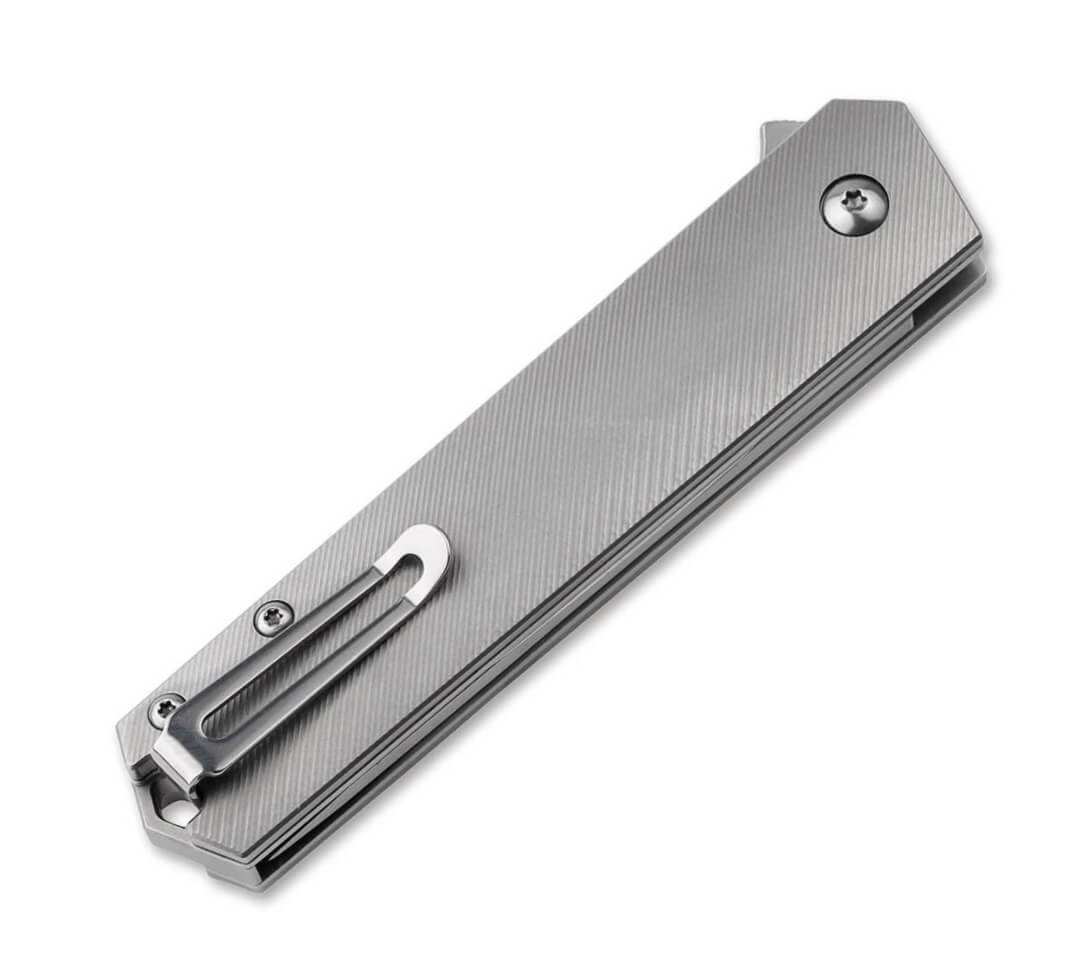 Boker Plus Kwaiken Push Button Flipper una navaja táctica de acero CPM-S-35VN y mango de titanio