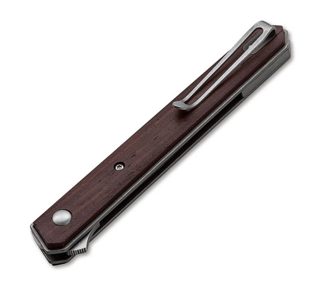 Boker Plus Kwaiken Air cocobolo um canivete tático feita de aço VG-10 e cabo cocobolo