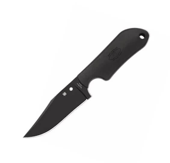 Cuchillo de caza Spyderco Street Beat con mango de FRN negro y ho...