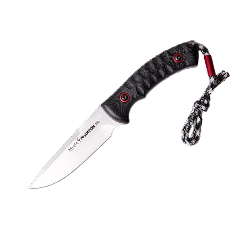 Cuchillo táctico Muela Phanton-12W con mango de micarta negra y hoja de 12 cm