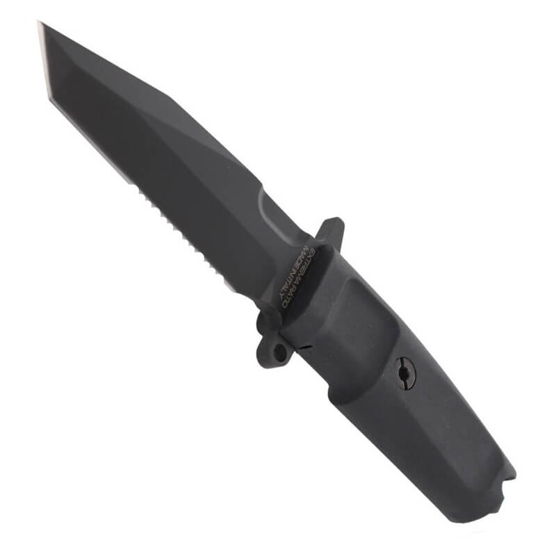 Faca tática Extrema Ratio Fulcrum C Black com lâmina de aço Böhler N690