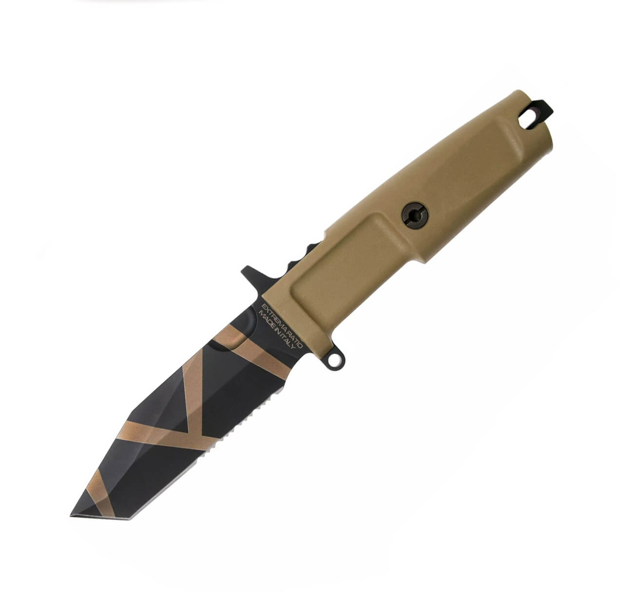 Cuchillo táctico Extrema Ratio Fulcrum C FH Desert Warfare con ho...
