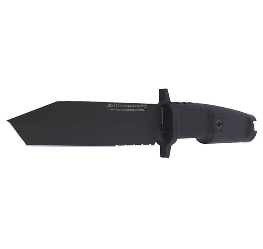 Cuchillo táctico Extrema Ratio Fulcrum S Black con mango de forprene