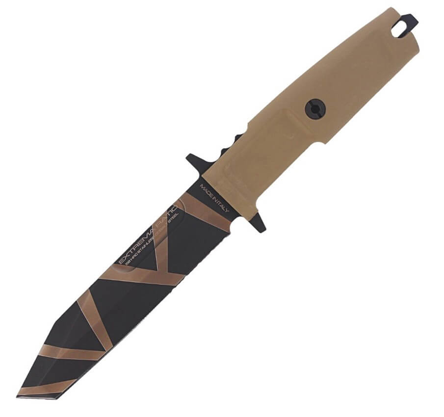 Cuchillo táctico Extrema Ratio Fulcrum S Desert Warfare con mango...