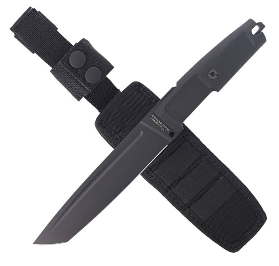 Faca militar Extrema Ratio T4000 S preta com lâmina de 174 mm