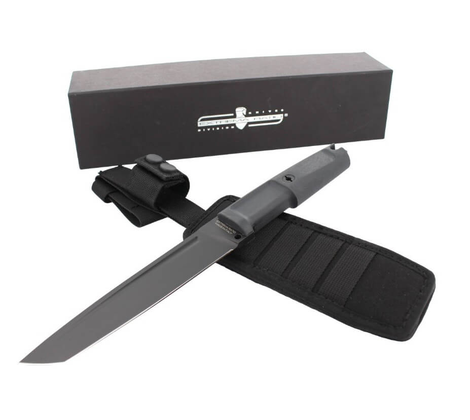 Faca militar Extrema Ratio T4000 S preta com lâmina de 174 mm