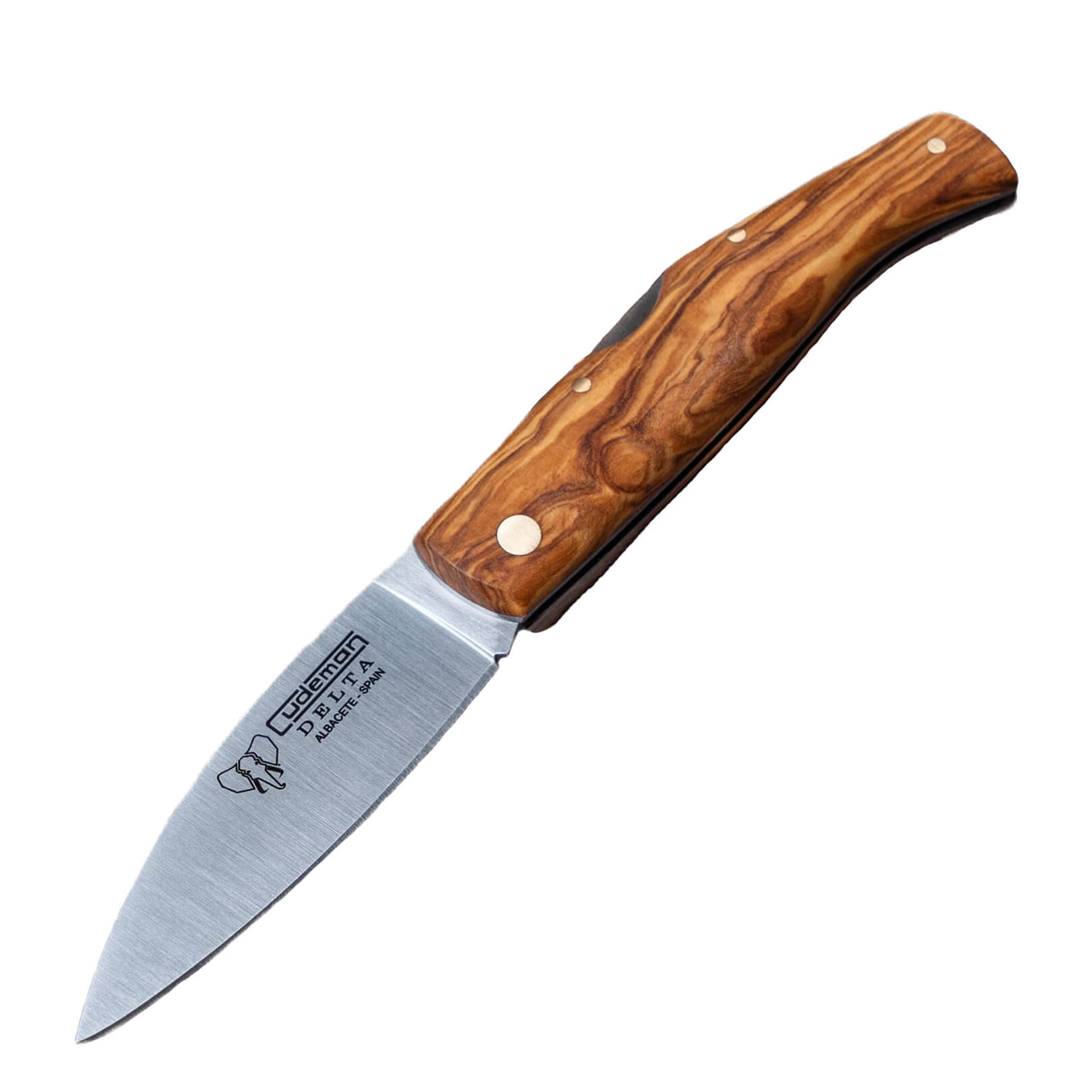 Canivete Cudeman Delta com cabo de madeira de oliveira com fechad...