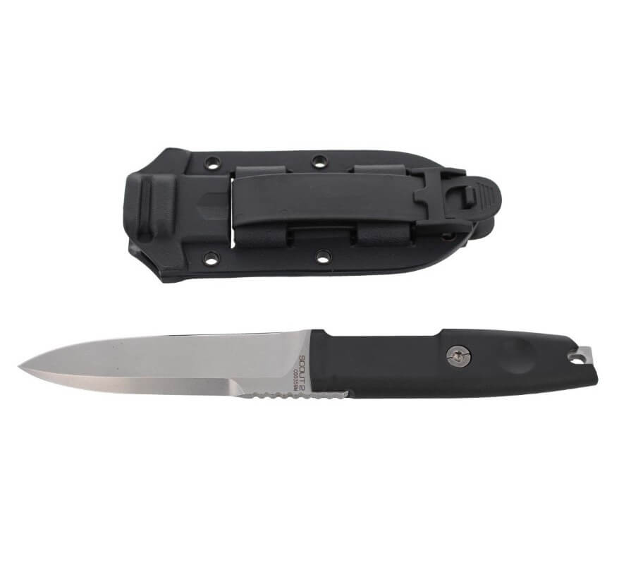 Cuchillo táctico Extrema Ratio Scout 2 Stone Washed con hoja de 11,8 cm. Con funda kydex.