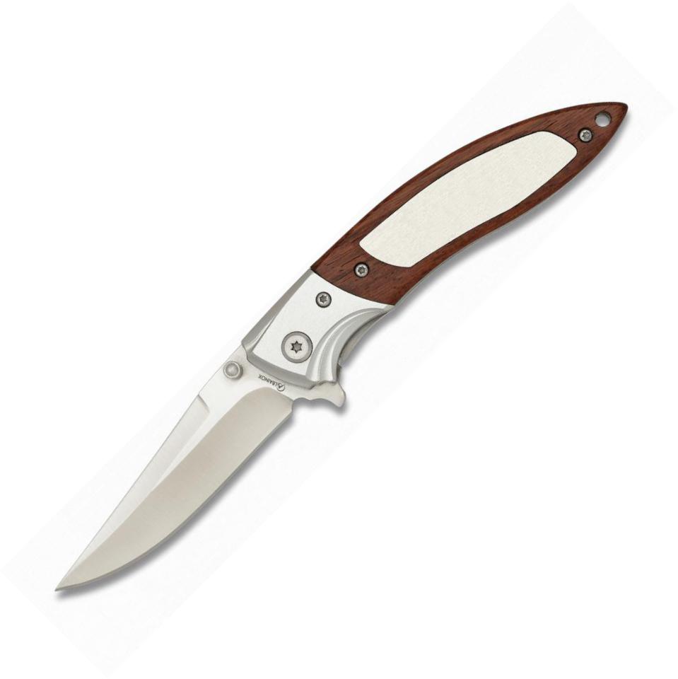 Canivete Albainox Scout com cabo de madeira e alumínio, trava lin...