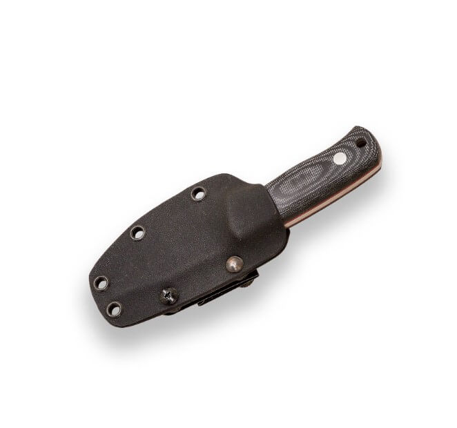 Faca de sobrevivência Joker Erizo TS1 com cabo de micarta preto e bainha de kydex