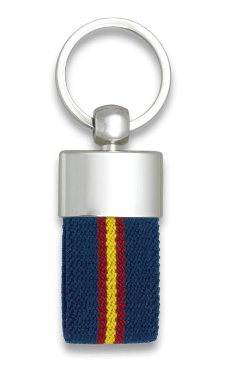 Chaveiro da bandeira da Espanha com fundo azul 09427