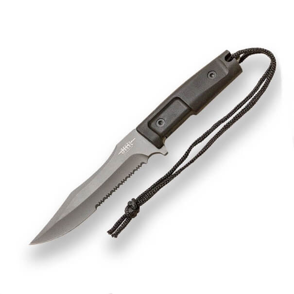 Faca de sobrevivência JKR com cabo em zamak e lâmina de 16 cm com...