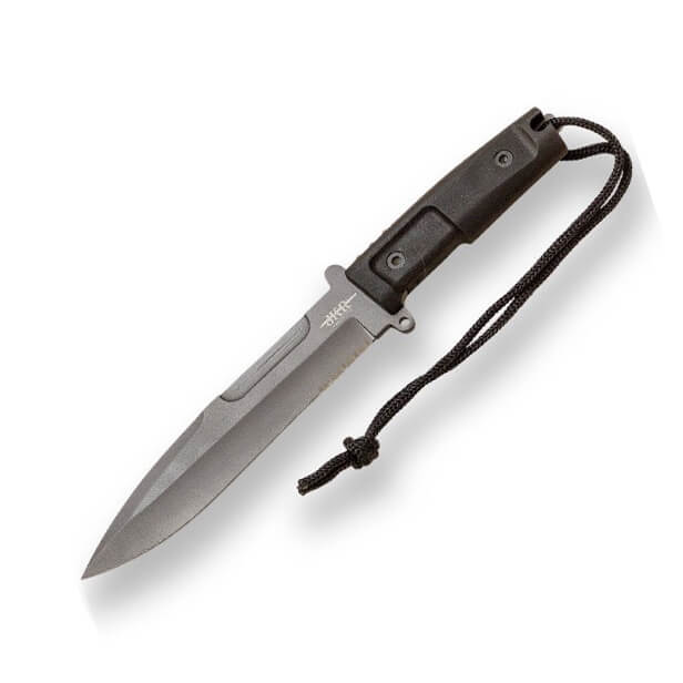 Cuchillo de supervivencia JKR con mango de zamak y hoja de 19.5 c...