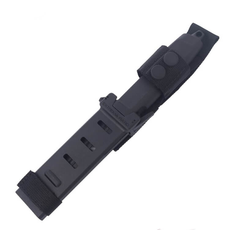 Faca de combate Contact C Black da Extrema Ratio com lâmina de 128 mm em aço Böhler. Bainha em Naylon