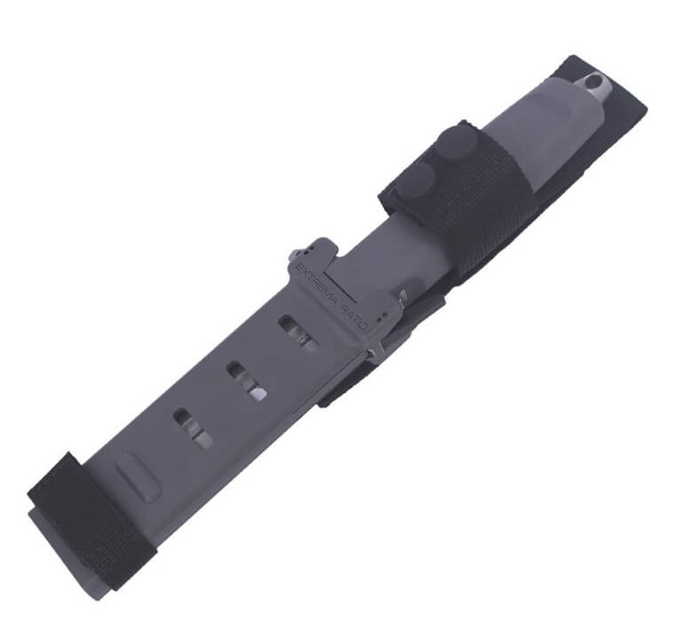 Kampfmesser Contact C Wolf Grey von Extrema Ratio mit 128mm Klinge aus Böhler Stahl. Naylon Scheide