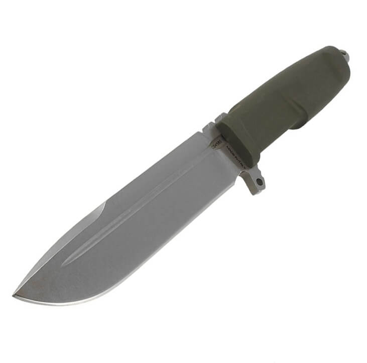 Faca militar Extrema Ratio DMP Ranger Green com lâmina de 15,2 cm em aço Böhler. Bainha em Naylon.