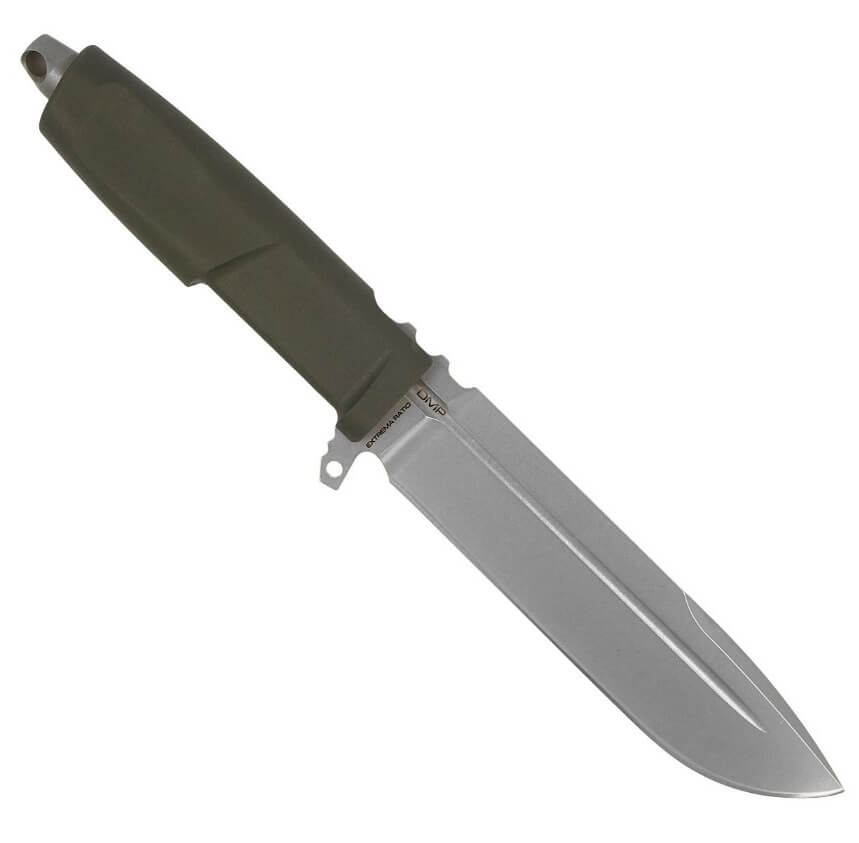 Faca militar Extrema Ratio DMP Ranger Green com lâmina de 15,2 cm em aço Böhler. Bainha em Naylon.