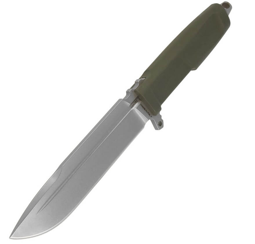 Faca militar Extrema Ratio DMP Ranger Green com lâmina de 15,2 cm em aço Böhler. Bainha em Naylon.