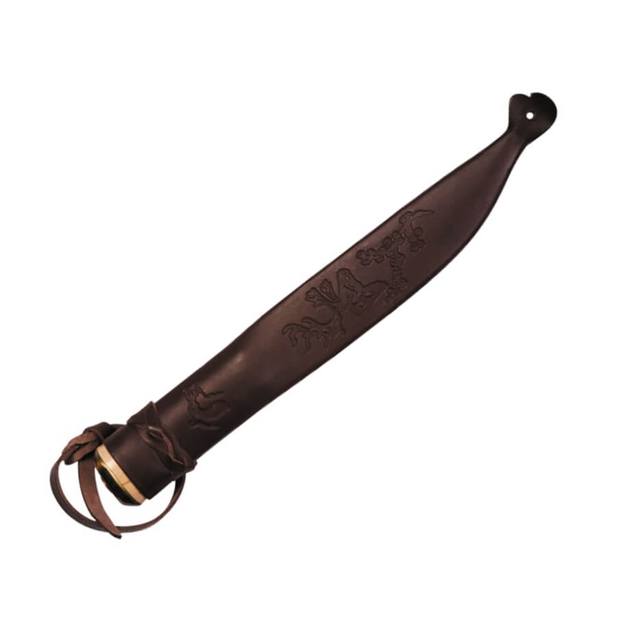 Faca bushcraft Helle lappland 70 com cabo de madeira de bétula e lâmina de aço Sandvik 12C27 de 21,4 cm