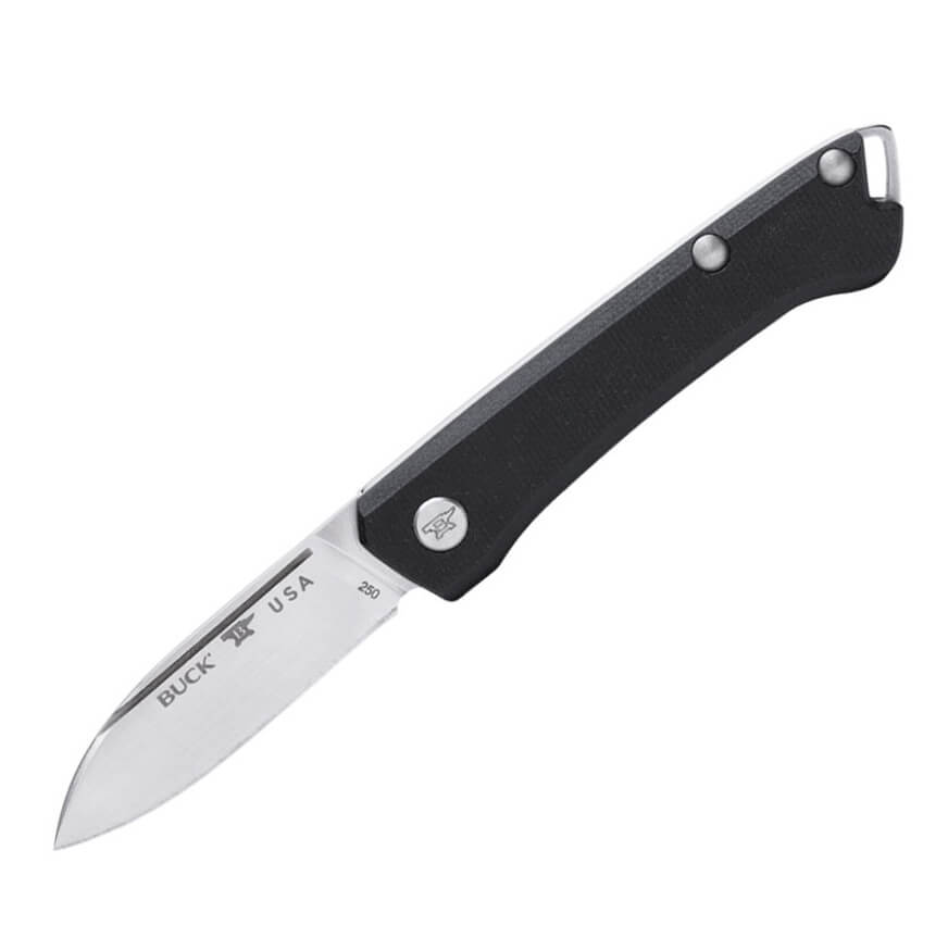 Navaja EDC Buck Saunter drop con mango de micarta negra 250BKS