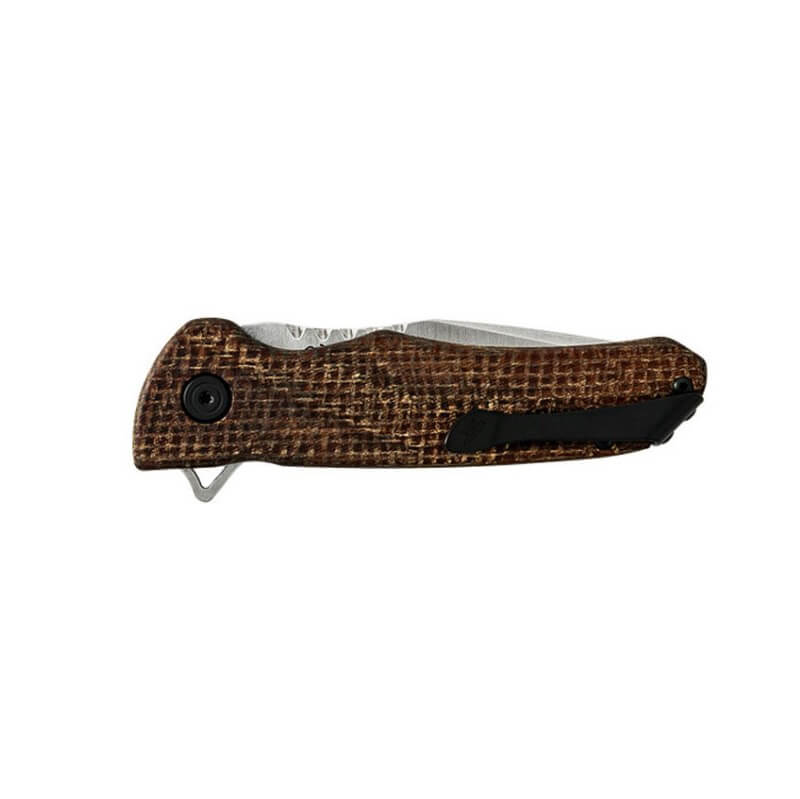 Navaja EDC Buck sprint OPS Pro micarta Burlap Brown con hoja de 7,9 cm 0841BRS1