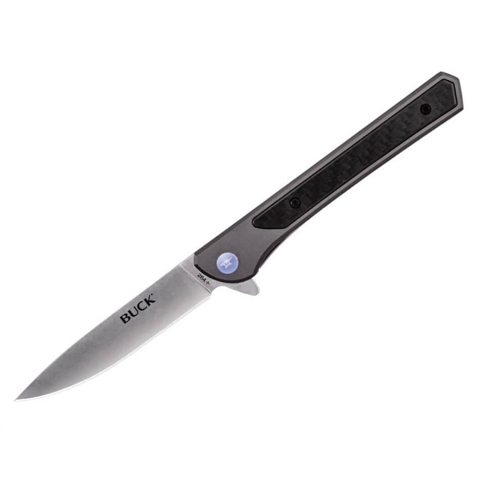 Navaja de bolsillo EDC Buck Cavalier con mango de aluminio y fibr...