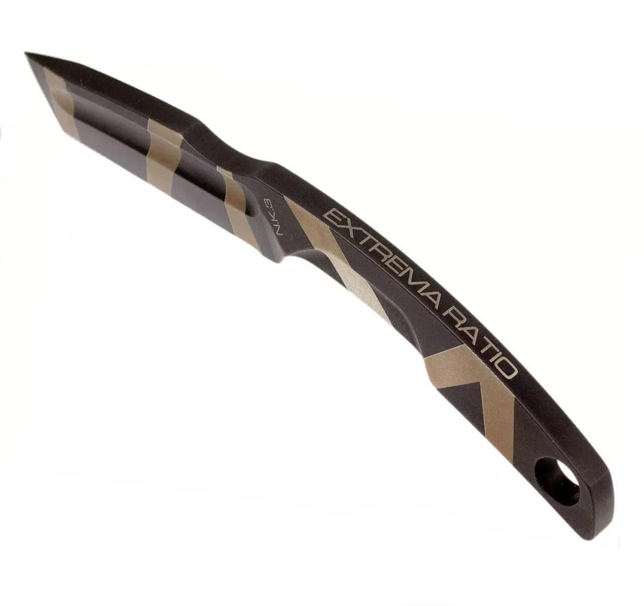 Cuchillo de cuello N.K.3 DESERT WARFARE de Extrema Ratio. Hoja de 7 cm y funda de kydex.