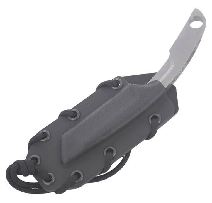 N.K.3 STONE WASHED faca de pescoço da Extrema Ratio. Lâmina de 7 cm e bainha em kydex.