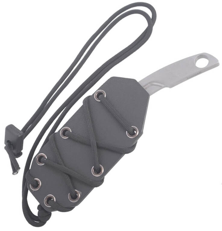 N.K.3 STONE WASHED faca de pescoço da Extrema Ratio. Lâmina de 7 cm e bainha em kydex.