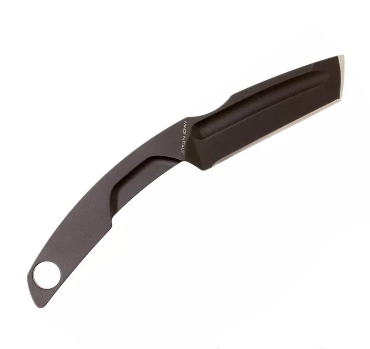 N.K.3 BLACK Halsmesser von Extrema Ratio. 7 cm Klinge und Kydexscheide.