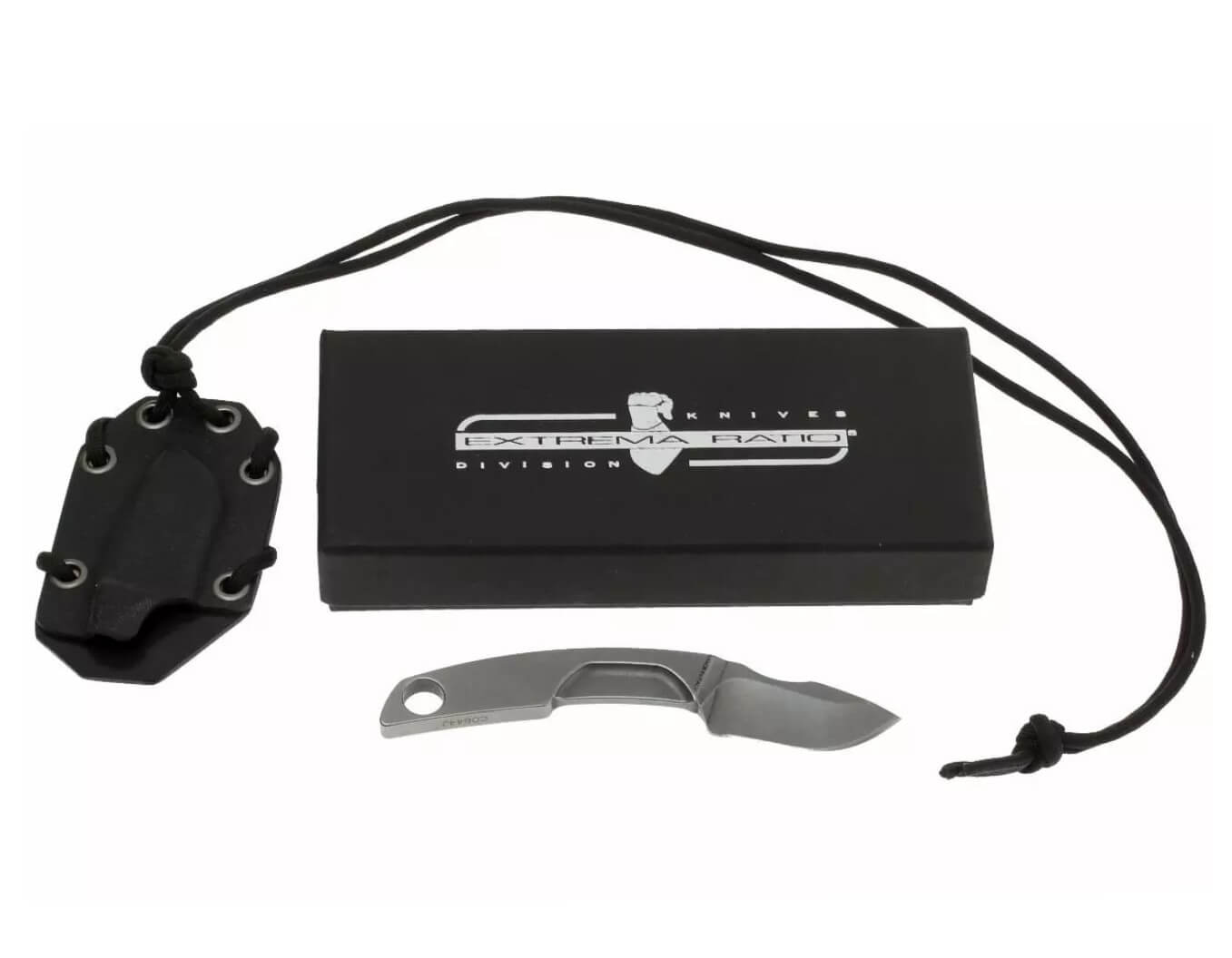 N.K.1 DESERT WARFARE faca de pescoço da Extrema Ratio. Lâmina de 5 cm e bainha em kydex.