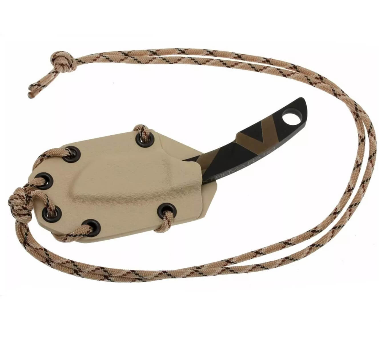 N.K.1 STONE WASHED faca de pescoço da Extrema Ratio. Lâmina de 5 cm e bainha em kydex.