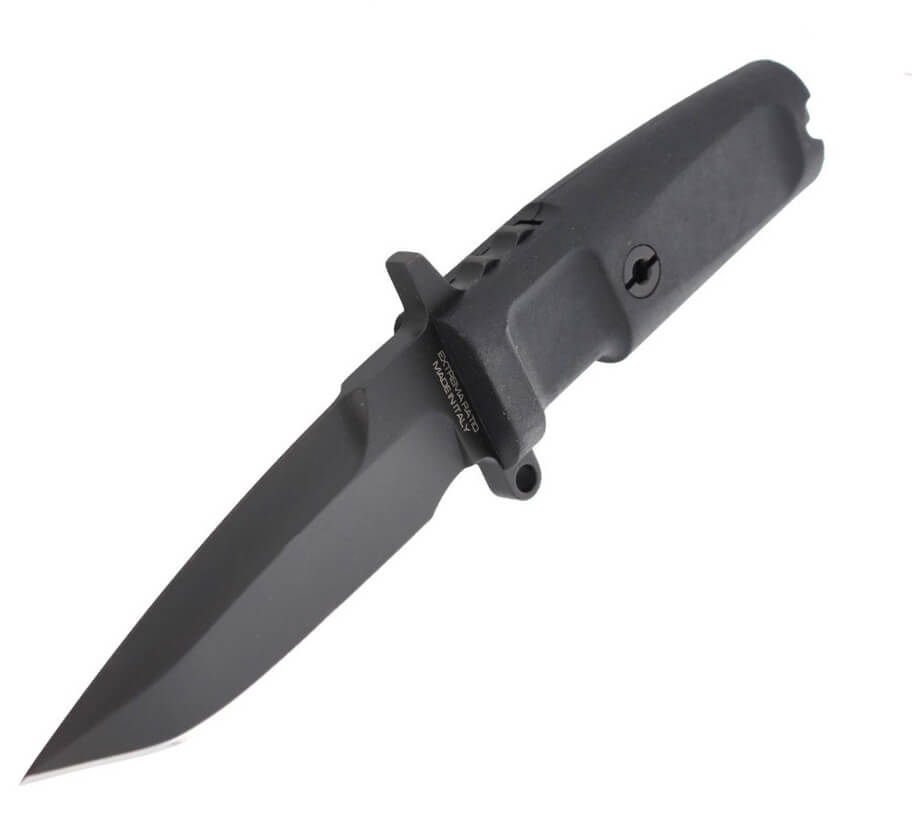 Couteau de combat de Extrema Ratio COL MOSCHIN C BLACK. Avec manche en forprène et lame de 16 cm.