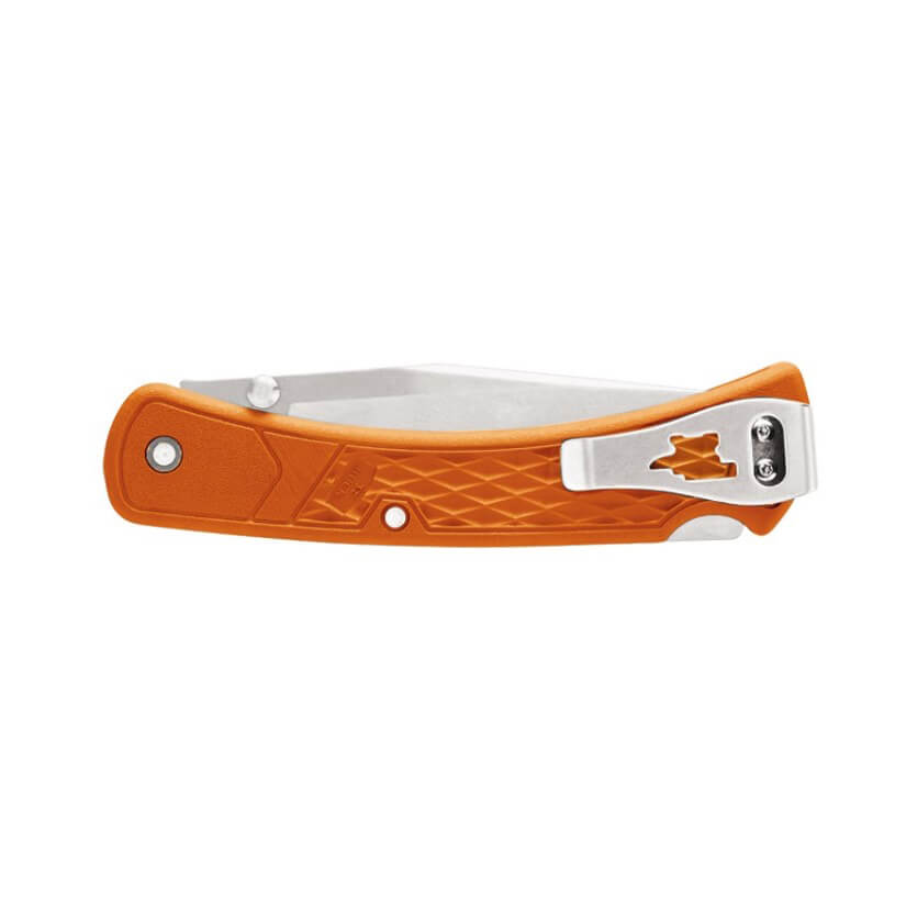 Navaja Buck Folding Hunter slim EDC select 0110ORS2 con mango naranja de nylon relleno de vidrio
