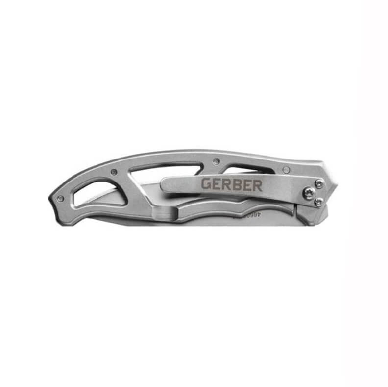 Couteau de poche dentelé Gerber Paraframe II Folder 31-003619 avec manche en acier inoxydable