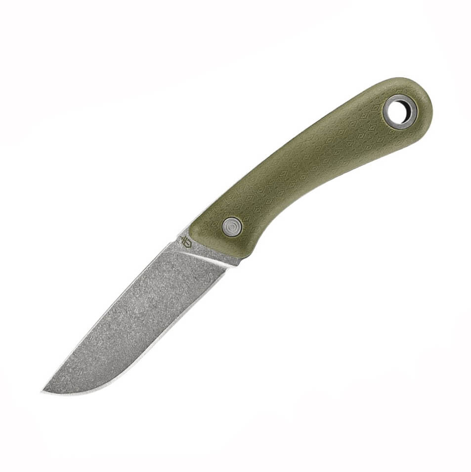 Cuchillo táctico Gerber Spine Fixed con mango de goma verde 31-00...